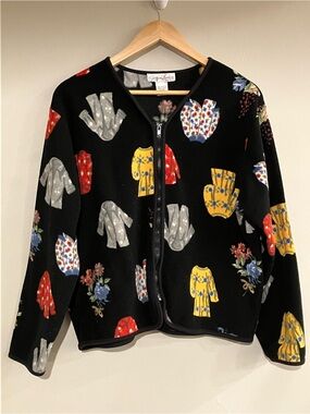 Vintage Geoffrey Beene Sport Blouse Pattern Zip Up Sweater